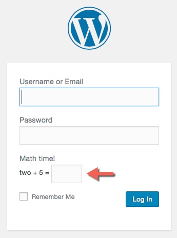 wordpress-login-math-captcha