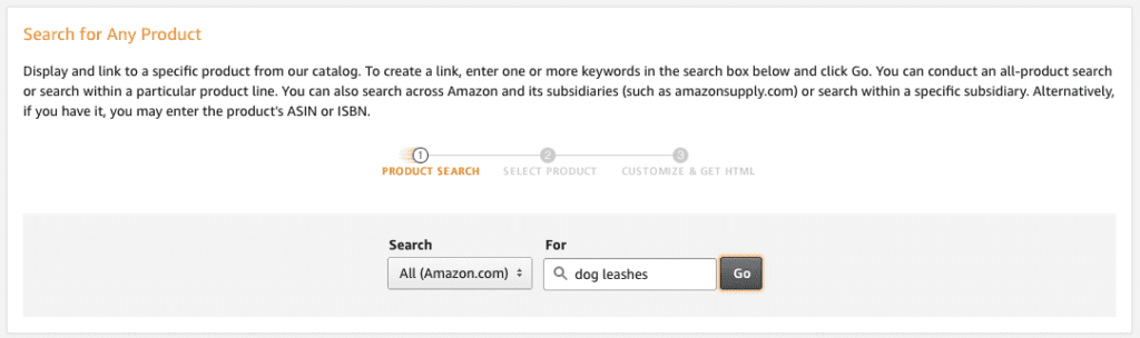 search for any product - dog leashes