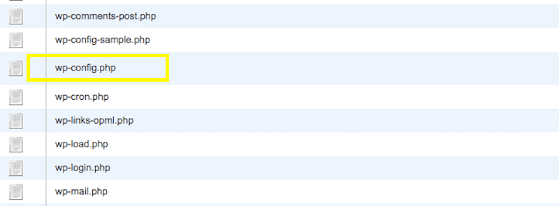 locate wp-config.php