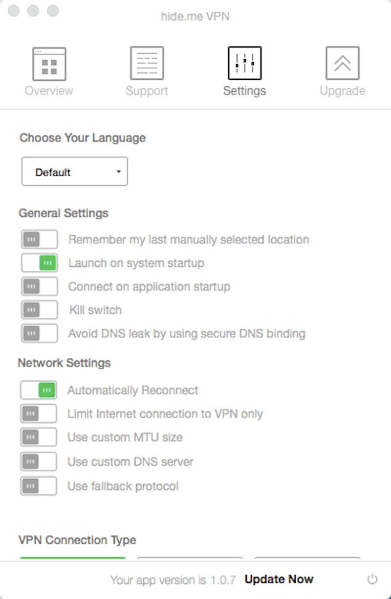 HideMe Settings