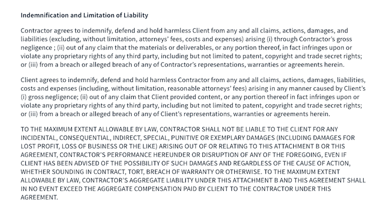 Contract - Liability