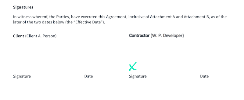 Contract - Signatures