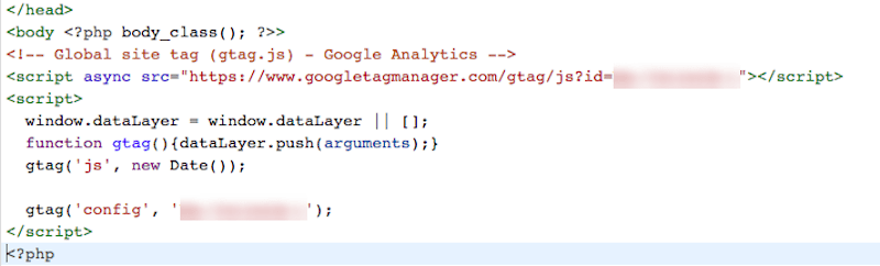 Google Analytics Tracking Code