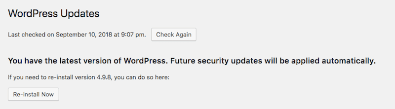 automatic WordPress updates