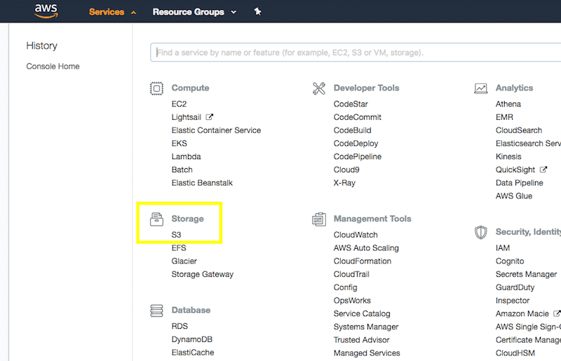 Find S3 Storage