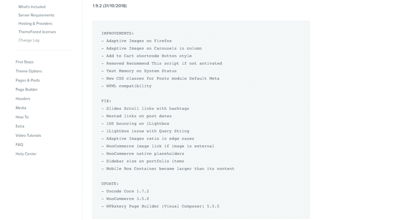 Uncode Change Log