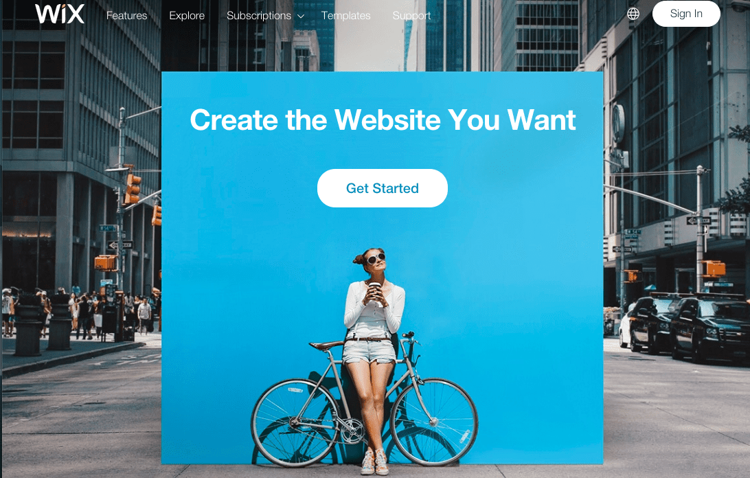 Wix blogging platform