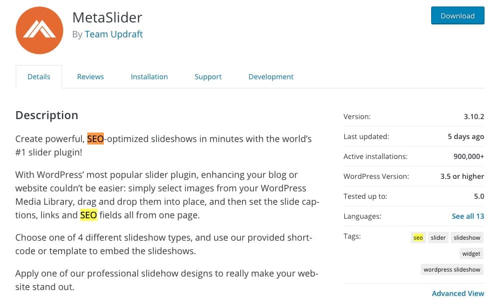 Mets Slider plugin