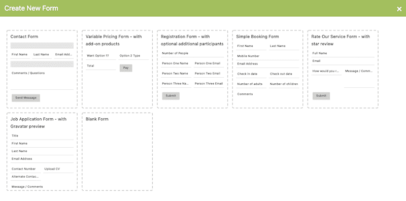 Caldera Forms Templates