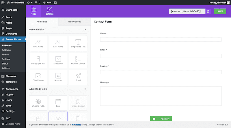 Everest Forms Builder