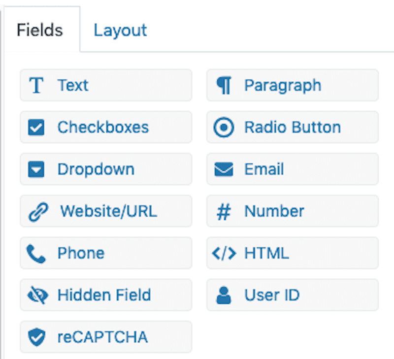 Formidable Forms Fields