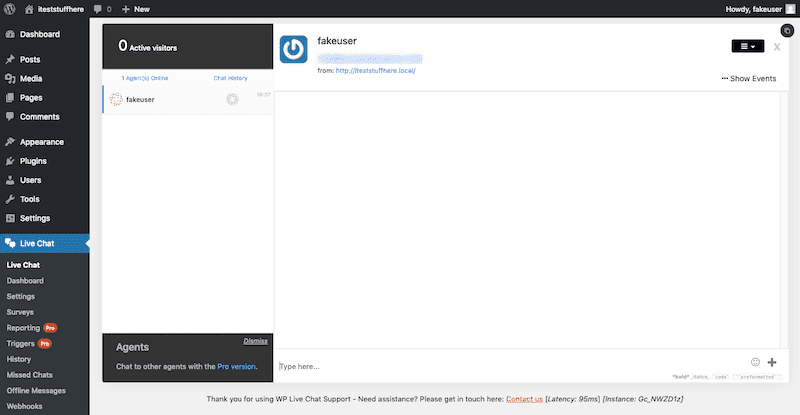 WP Live Chat Dashboard