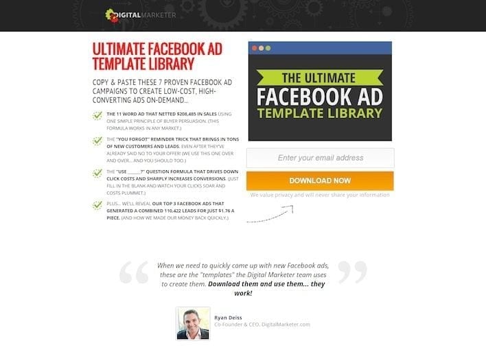 Digital Marketer Landing Page