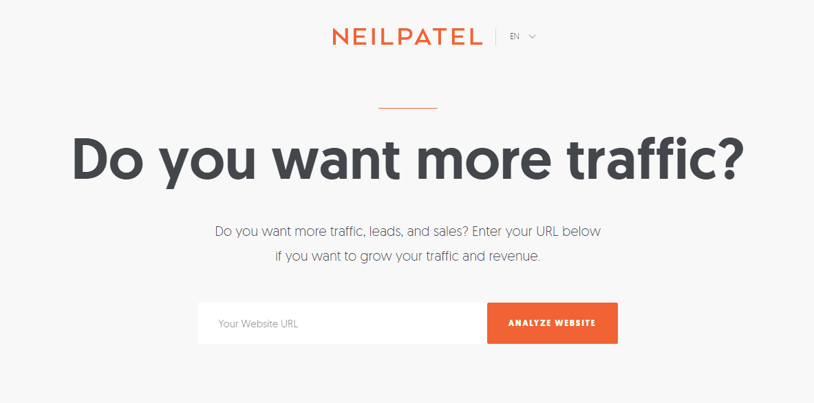 neil patel homepage