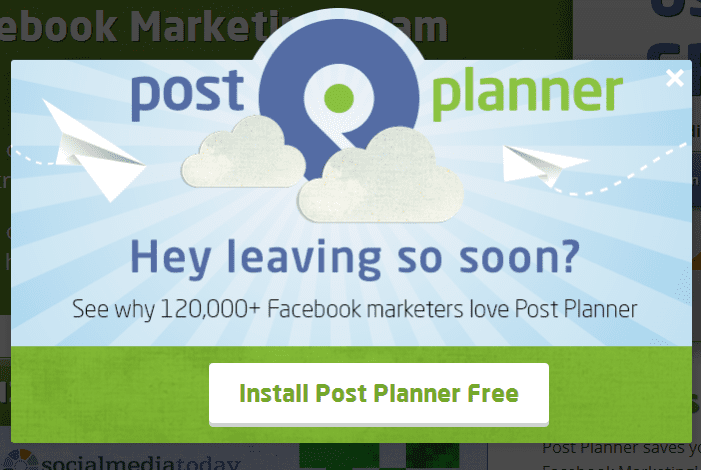 PostPlanner - download popup