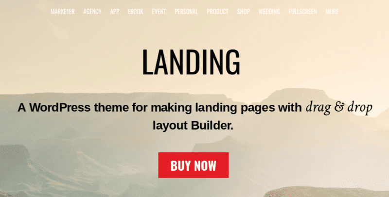 wordpress theme Landing