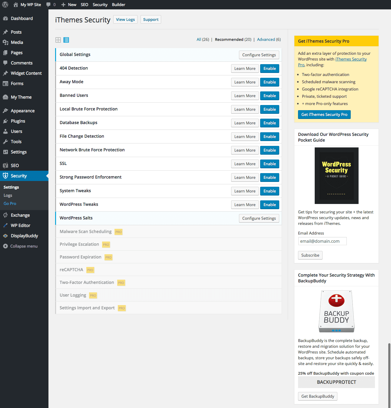 iThemes Security plugin