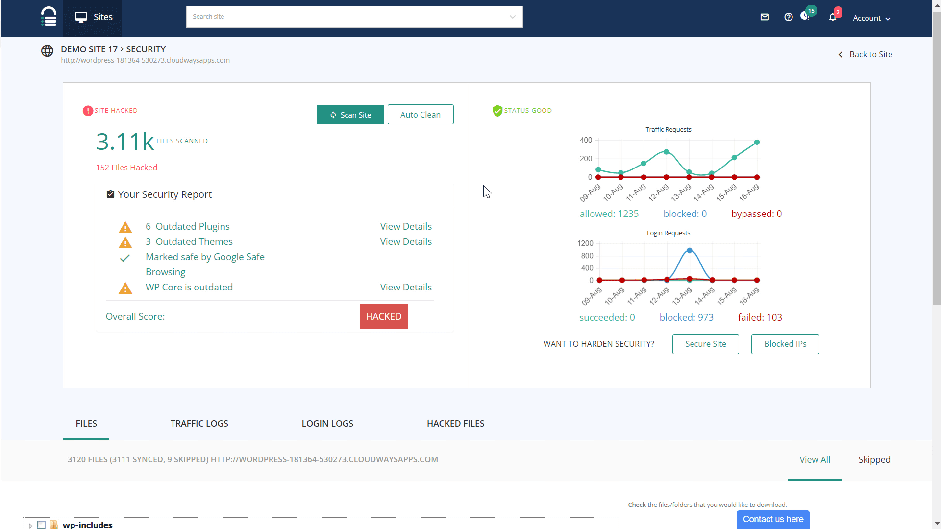 MalCare WordPress security scan