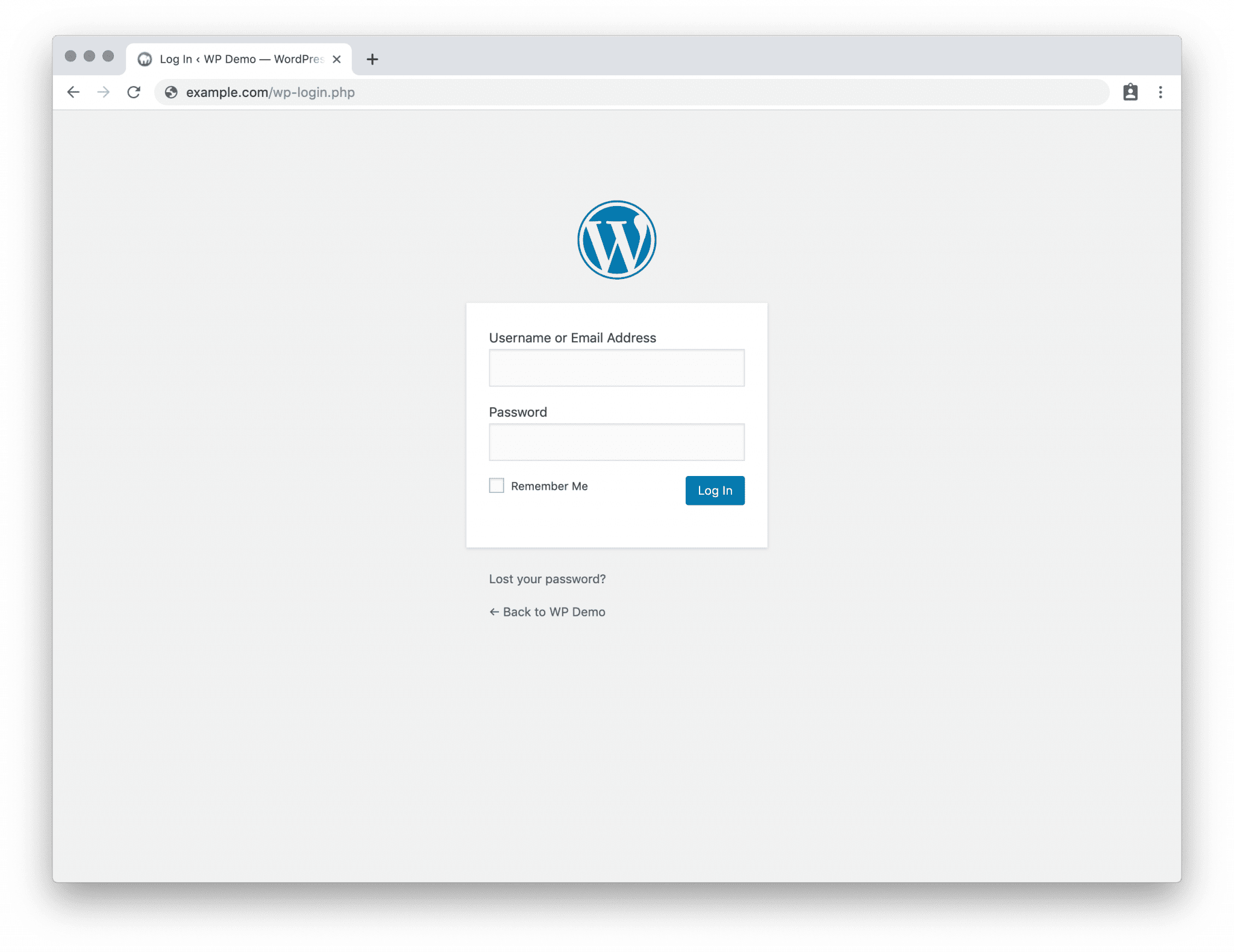 wordpress website login