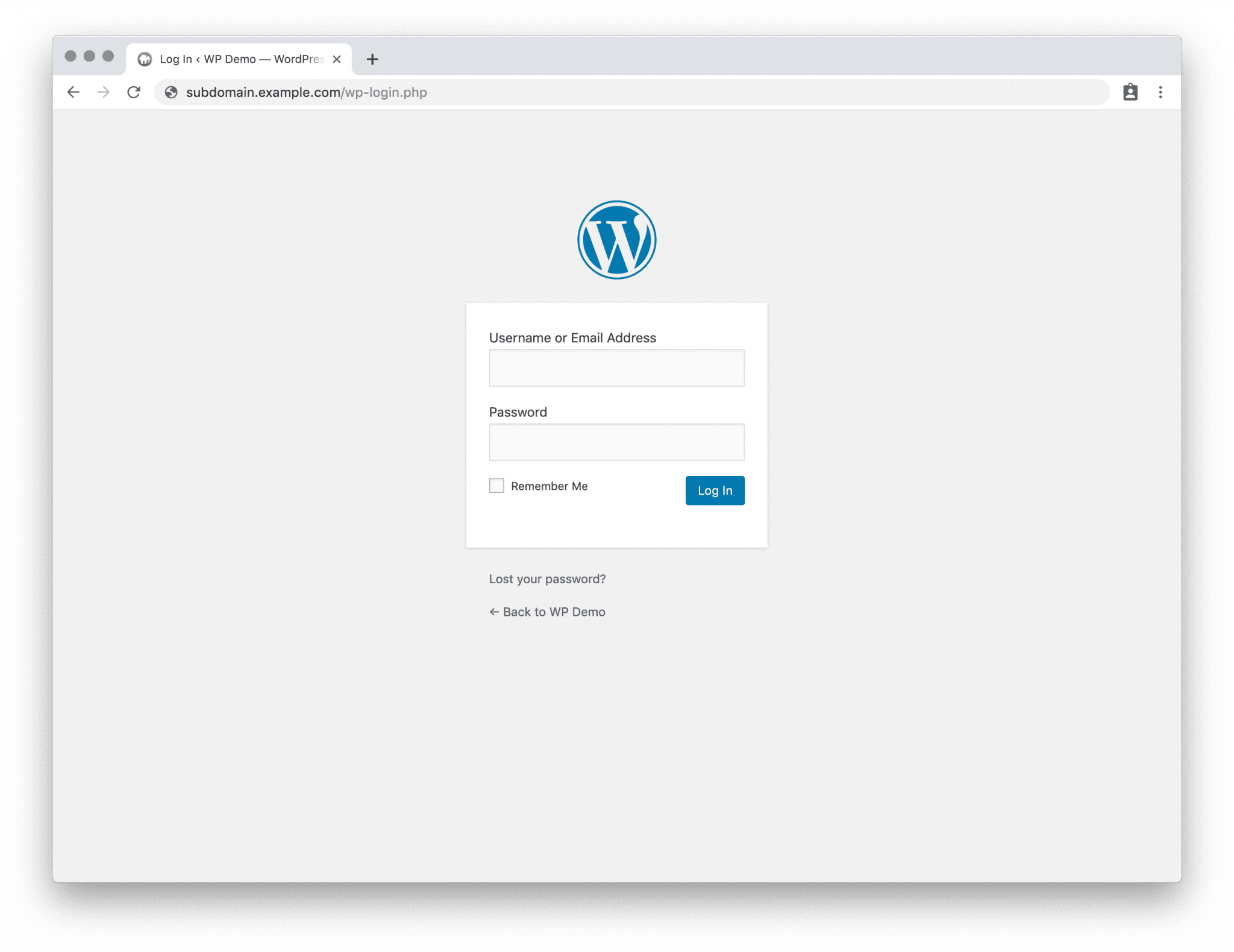 wordpress admin page