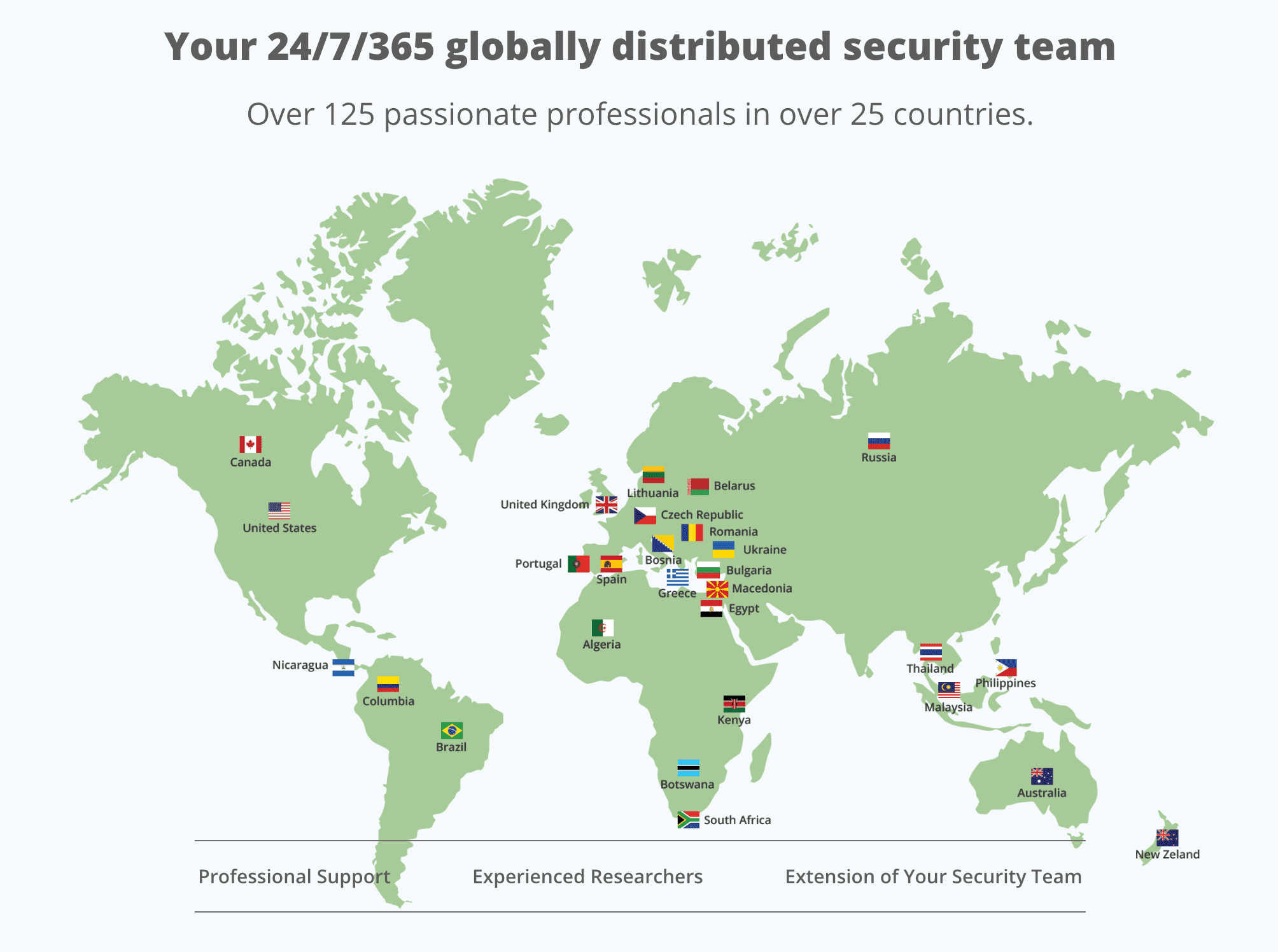 Sucuri's globally distributed team 