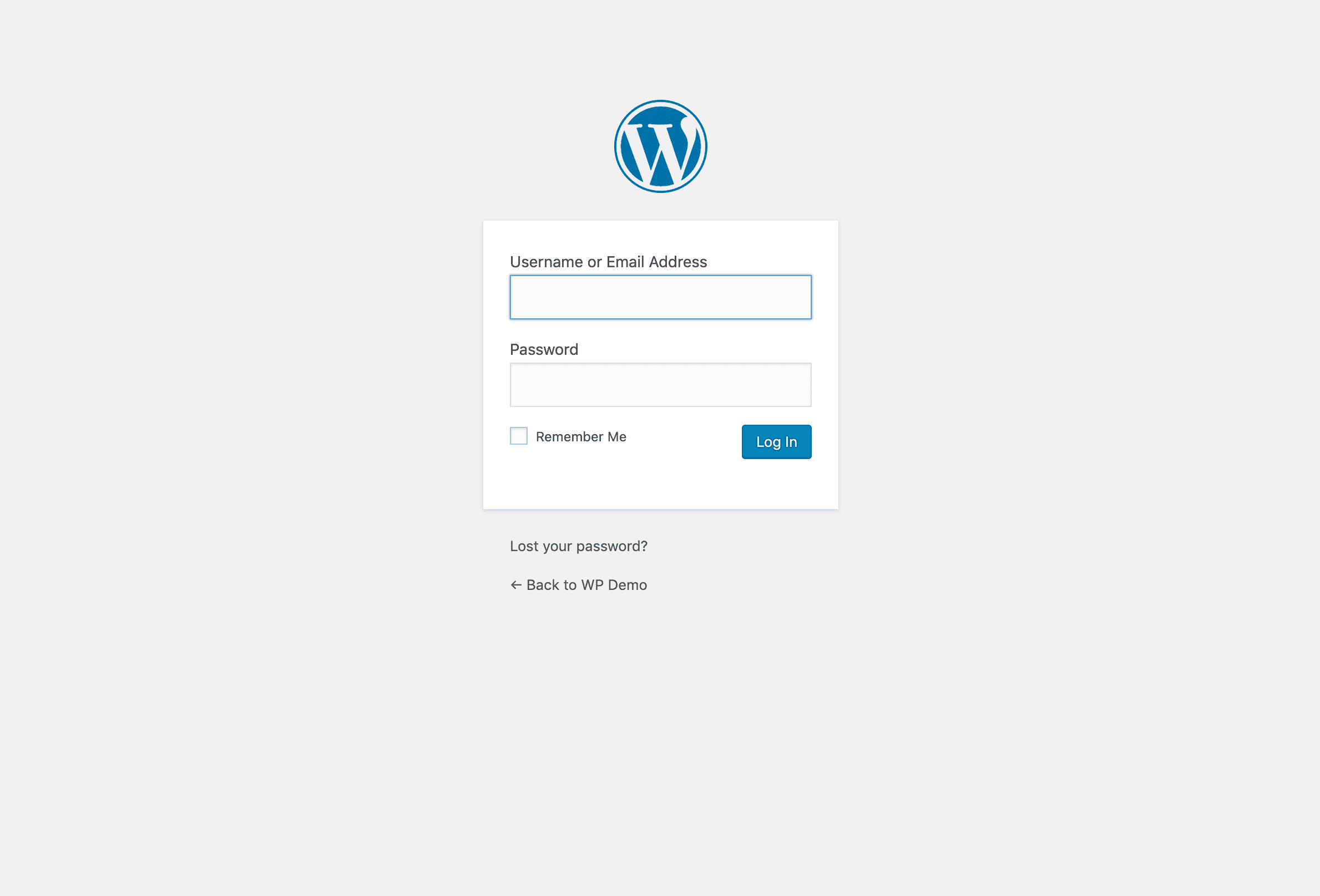 wordpress dashboard login