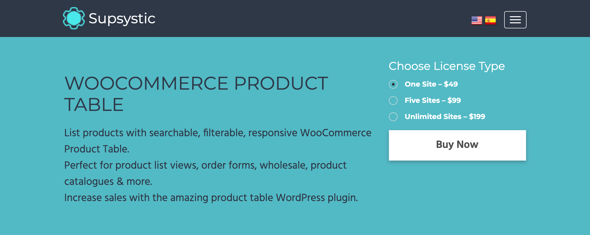 The Woo Product Table plugin by Supsystic.