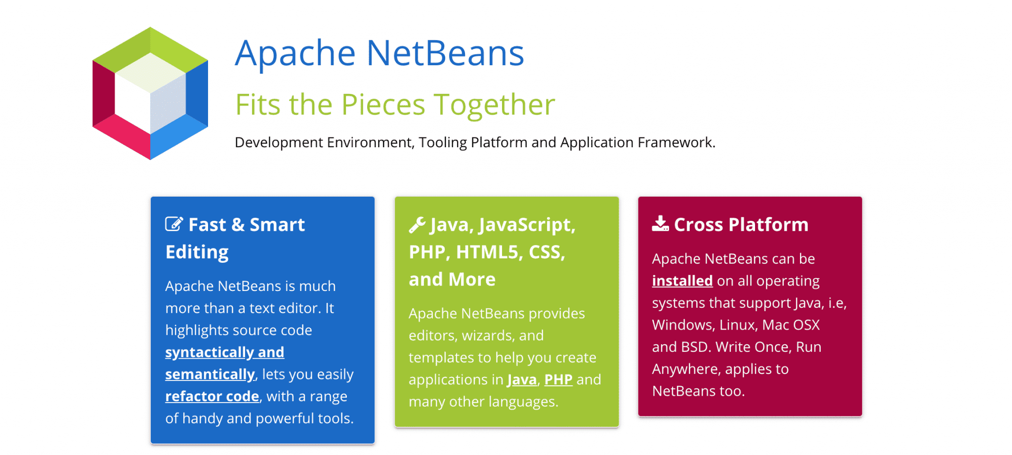 The NetBeans IDE by Apache.