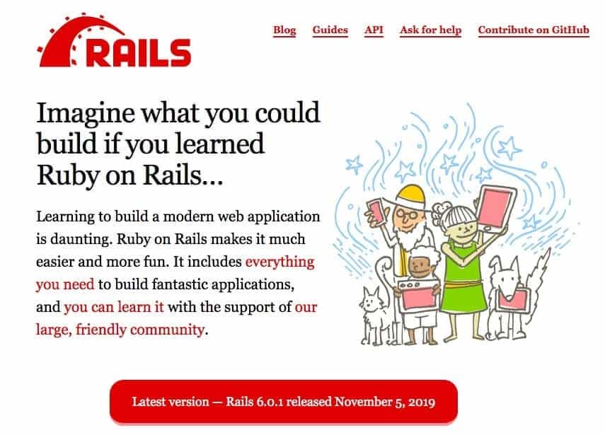 Ruby on the Rails Framework for web development