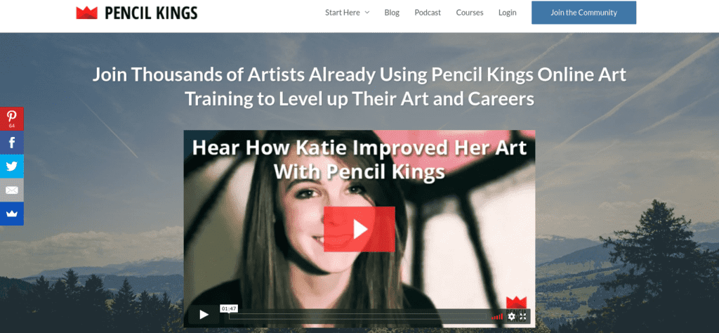 The Pencil Kings membership website.